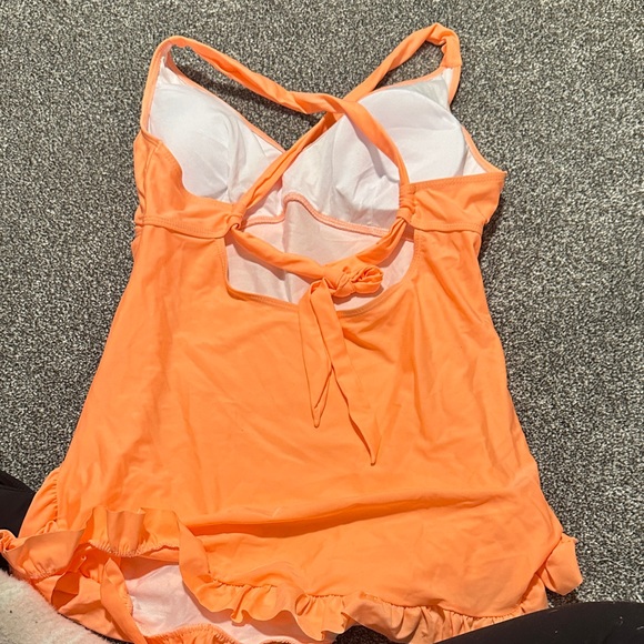 Orange Ruffled Swimsuit - Picture 3 of 3